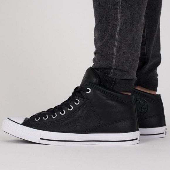 Converse Other - Converse Chuck Taylor All Star Black Leather High Tops 149426C Mens 11 Womens 13